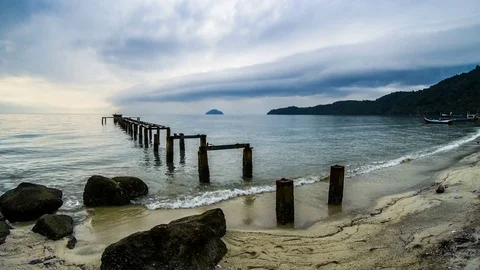 4K Time lapse view of storm and moving cloud Stock Footage 103986509