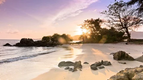 4K Time Lapse view in Sungai Batu of George Town Penang during sunset Stock Footage 103987080