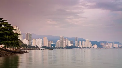4K Time Lapse view of sunrise for background shot in Gurney Drive Stock Footage 103986705