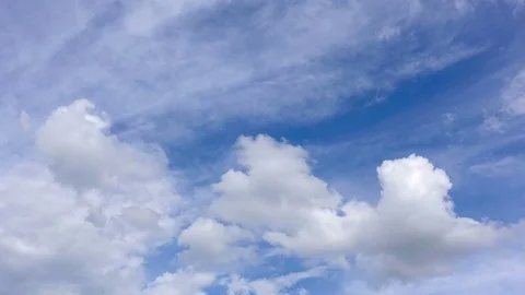 4K time lapse of white clouds with blue sky. Stock Footage 78265869