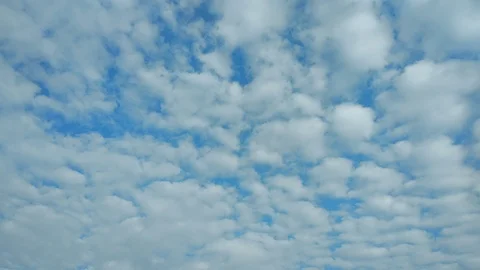 4k Time Lapse White clouds running over blue sky Stock Footage 97796404