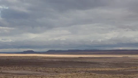 4K Time Lapse Of Winter Clouds Casting Shadows On The Painted Desert in Arizona Stock Footage 167907316