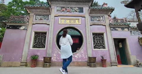 4k Time lapse of world heritage A-Ma temple Macau Stock Footage 271628957