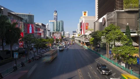 4K time lapse zoom in effect of Bangkok Video stock 123302759