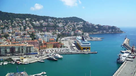 4K Timelapse of Aerial View of Nice Port, France. Stock Footage 102872762