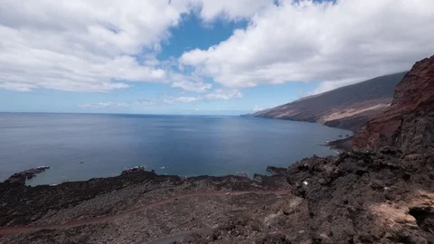 4K Timelapse. Beautiful accelerated image of a cliff on the island of Tenerife Stock Footage 78110791