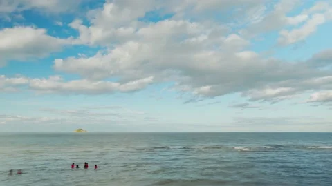 4K Timelapse - A beautiful motion clouds over the sea with islands. 動画素材 134516640