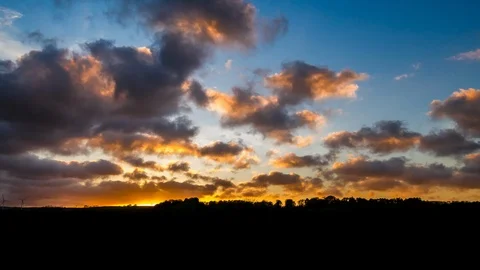 4K Timelapse Of A Beautiful Sunset Day To Night Stock Footage 91593871