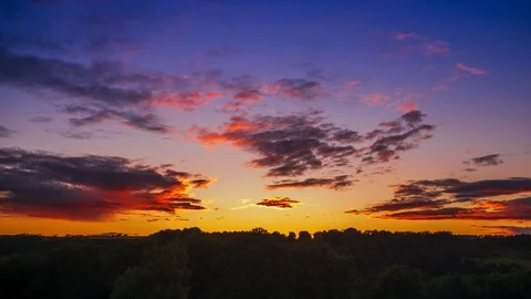 4K Timelapse Of A Beautiful Sunset Stock Footage 91593847