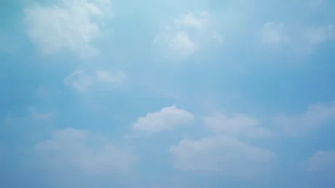 4K Timelapse Blue Sky with Changing White Clouds Video stock 321036359