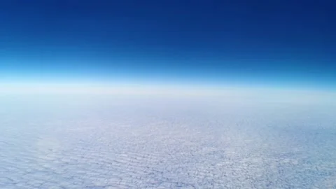 4k timelapse, blue sky with clouds, aerial shot from the plane Stock Footage 295161555