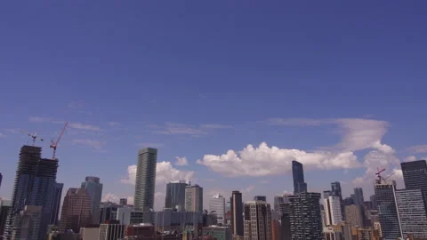 4K Timelapse of blue sky over downtown Toronto. Stock Footage 133450506