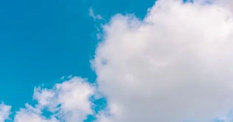 4K Timelapse blue sky white cloud bright and clear cloudy scenery. Beautiful lan Stock Footage 153391107