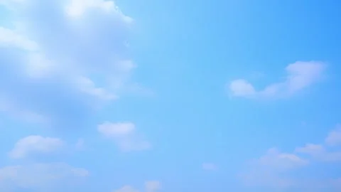 4K : Timelapse of the blue sky with white clouds, Time-lapse footage.  Stock Footage 272315931