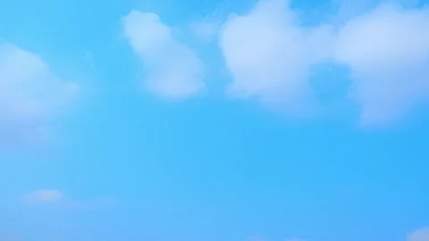 4K : Timelapse of the blue sky with white clouds, Time-lapse footage.  Stock Footage 274374845