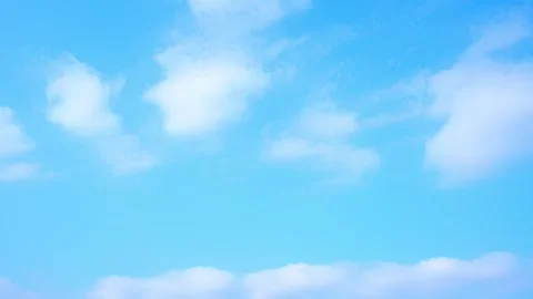 4K : Timelapse of the blue sky with white clouds, Time-lapse footage.  Stock Footage 274934950