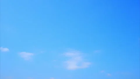 4K : Timelapse of the blue sky with white clouds, Time-lapse footage.  Stock Footage 274934963
