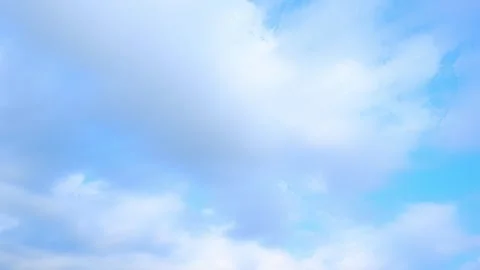 4K : Timelapse of the blue sky with white clouds, Time-lapse video.  Stock Footage 286066168