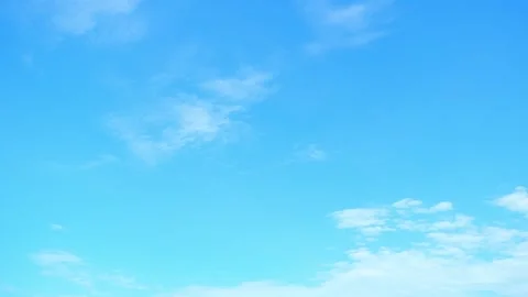 4K : Timelapse of the blue sky with white clouds, Time-lapse footage.  Video stock 298095496