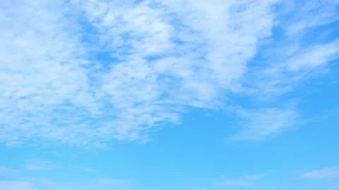 4K : Timelapse of the blue sky with white clouds, Time-lapse footage.  Stock Footage 298095619
