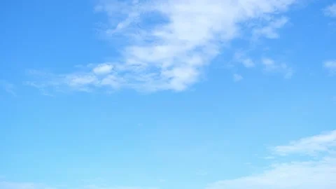 4K: Timelapse of the blue sky with white clouds, Time-lapse footage.  Stock Footage 303539467