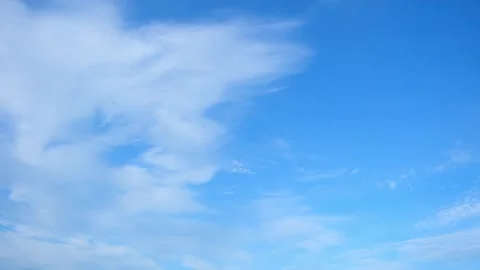 4K: Timelapse of the blue sky with white clouds. Stock Footage 305202952