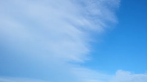 4K: Timelapse of the blue sky with white clouds. Video stock 305202982