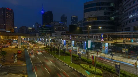 4k timelapse busy traffic flow Stock Footage 90639004
