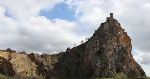 4K Timelapse Caprona Tower or Upezzinghi Tower in the province of Pisa Video stock 128596863
