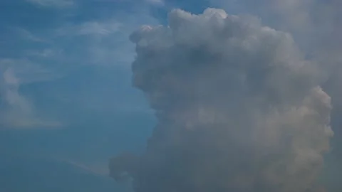 4k Timelapse change of white clouds in a blue sky to dusk. Stock Footage 157245117