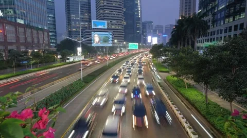 4K Timelapse Chase Plaza Front View (Arah Bunderan HI) Stock Footage 260330647