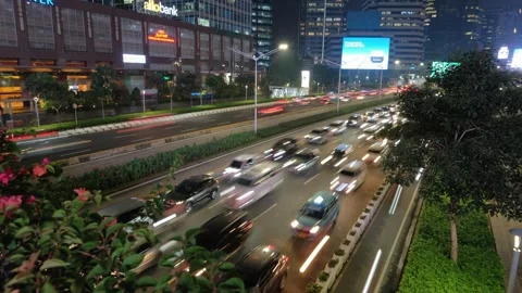 4K Timelapse Chase Plaza Side View (Arah Bunderan HI) Stock Footage 260330571