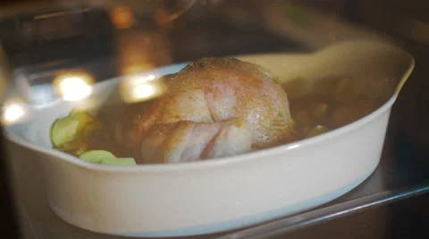 4K Timelapse of a Chicken Roasting Stock Footage 57941815