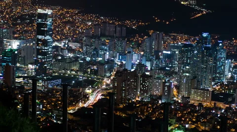 4K Timelapse City Night View, Busan, South Korea Stock Footage 63134099