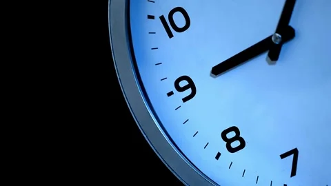4K Timelapse of Clock pass through hour Analog Alarm Clock Almost Striking movie Video stock 336444856