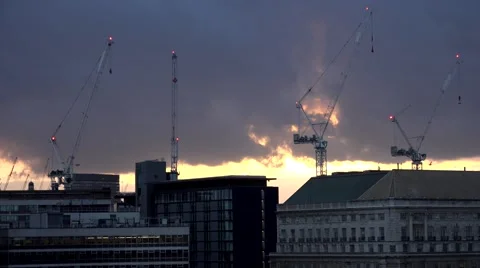 4K Timelapse cloud motion London architecture traditional design sunset sunrise  Stock Footage 59767958