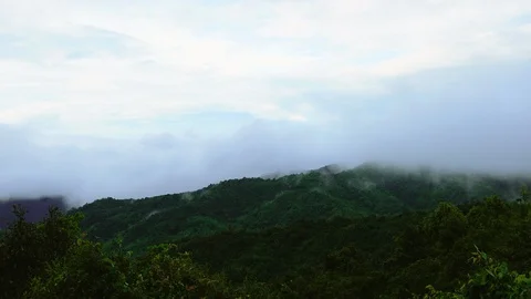 4k timelapse cloud moving on mountain Stock Footage 111206709