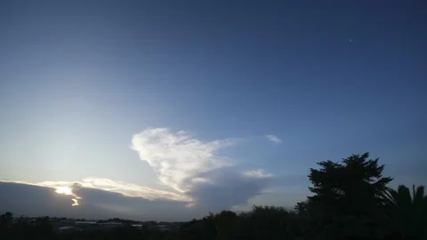A 4K Timelapse of a cloudlapse sunset with stunning formations Stock Footage 234212683