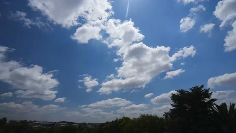 A 4K Timelapse of a cloudlapse sunset with stunning formations Stock Footage 234212684