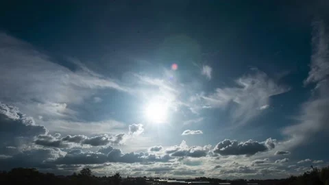 A 4K Timelapse of a cloudlapse sunset with stunning formations Stock Footage 234212947