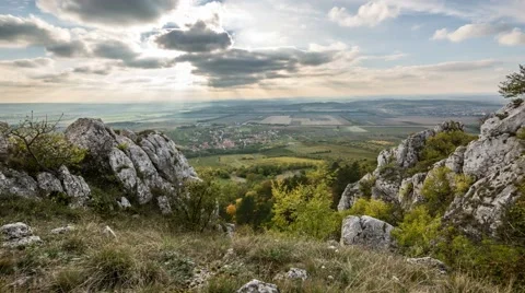 4K timelapse with clouds and sun rays Stock Footage 67582581