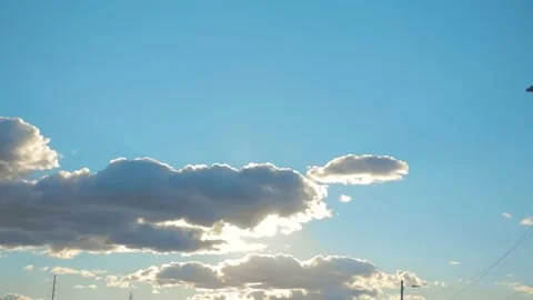 4K Timelapse Clouds and Sun  Stock Footage 214116739