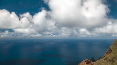4K Timelapse of Clouds Casting Shadows over Atlantic Ocean Stock-Footage 314263886