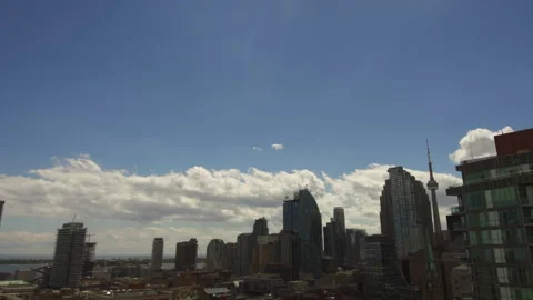 4K Timelapse of clouds forming over downtown Toronto Stock Footage 133394426