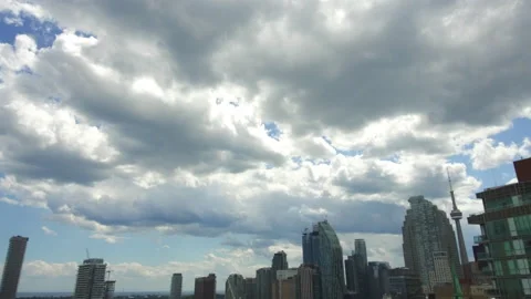 4K Timelapse of clouds over downtown Toronto. Stock Footage 133394368