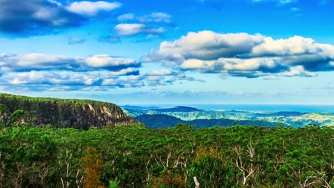 4K Timelapse Clouds Over Forest in Australian Outback Stock Footage 139162281