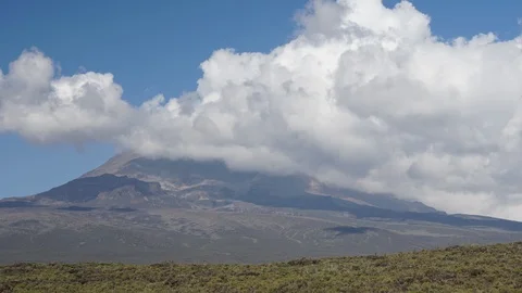 4K Timelapse Clouds Over Mountain Peak - Mount Kilimanjaro Stock Footage 111614670