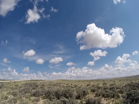 4K Timelapse of clouds over prairie Stock Footage 75945201