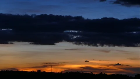 4k Timelapse Clouds At sunset Stock Footage 113809191