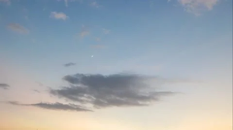 4K : Timelapse of Clouds at sunset just before night. Colorful cloudscape. 스톡 동영상 56390526